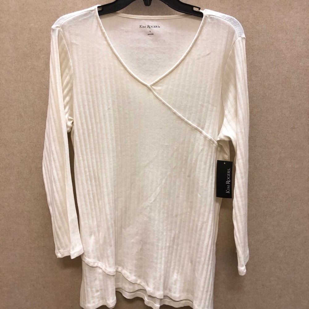 Kim Rogers Cream Blouse Large XL